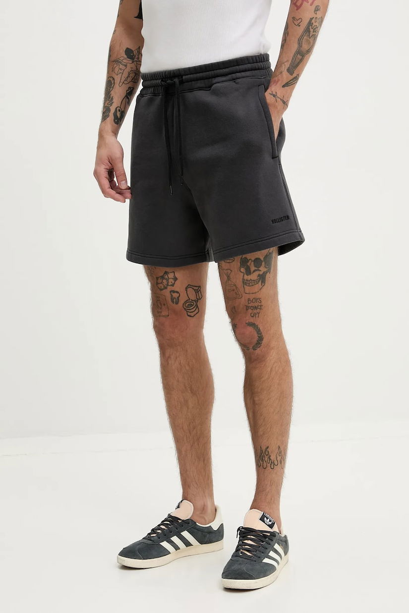 Hollister Co. pantaloni scurti barbati, culoarea gri, KI328-5047