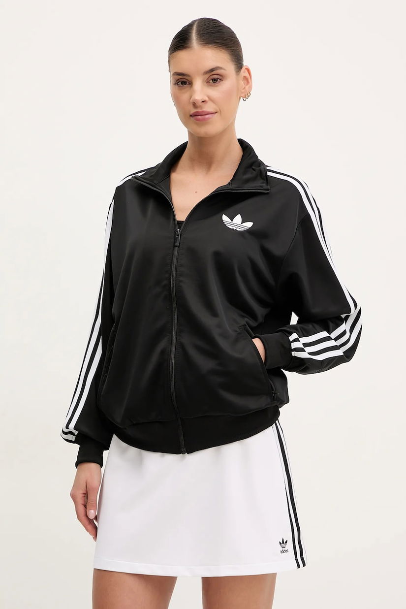 adidas Originals bluza Firebird femei, culoarea negru, cu imprimeu, JC8251