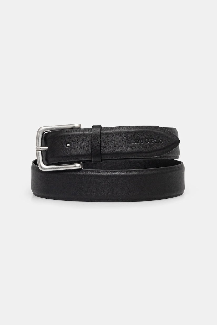 Marc O'Polo curea de piele barbati, culoarea negru, 50227749505141