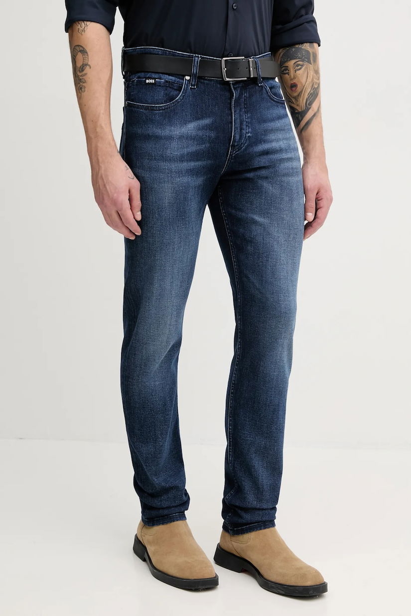 BOSS jeansi barbati, culoarea albastru marin, 50538548