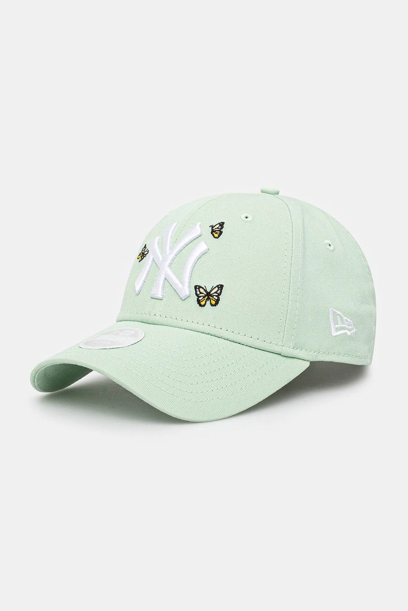 New Era șapcă de baseball din bumbac culoarea verde, cu imprimeu, 60595343
