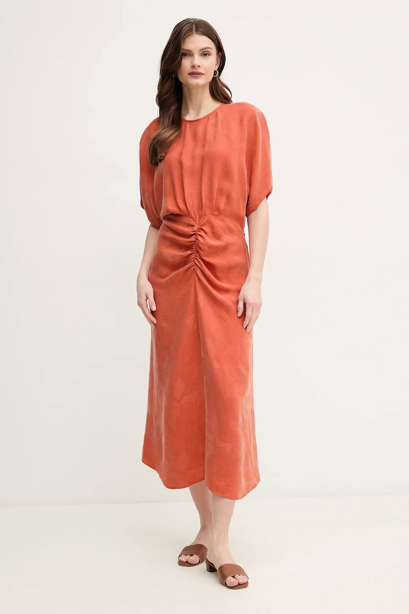 Hoss Intropia rochie culoarea portocaliu, midi, evazată, 8229087