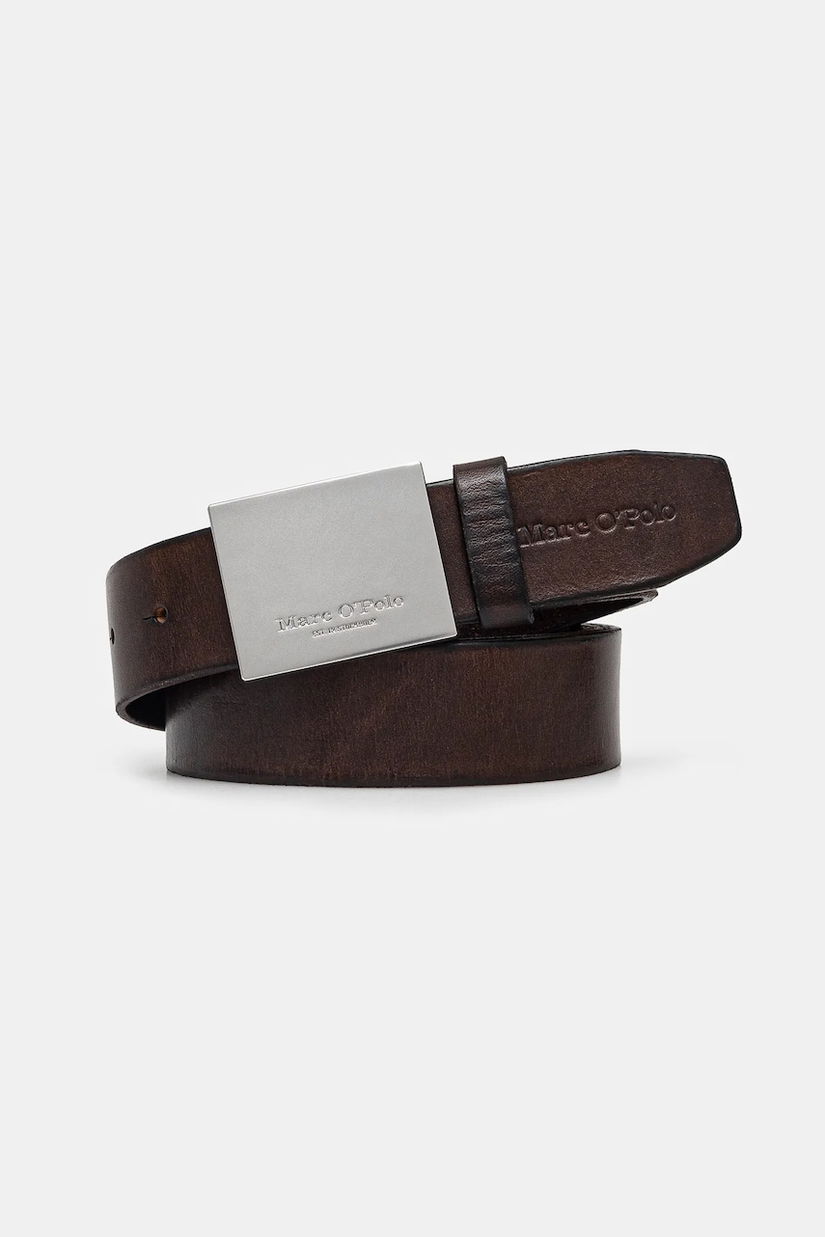 Marc O'Polo curea de piele barbati, culoarea maro, 50227749501103