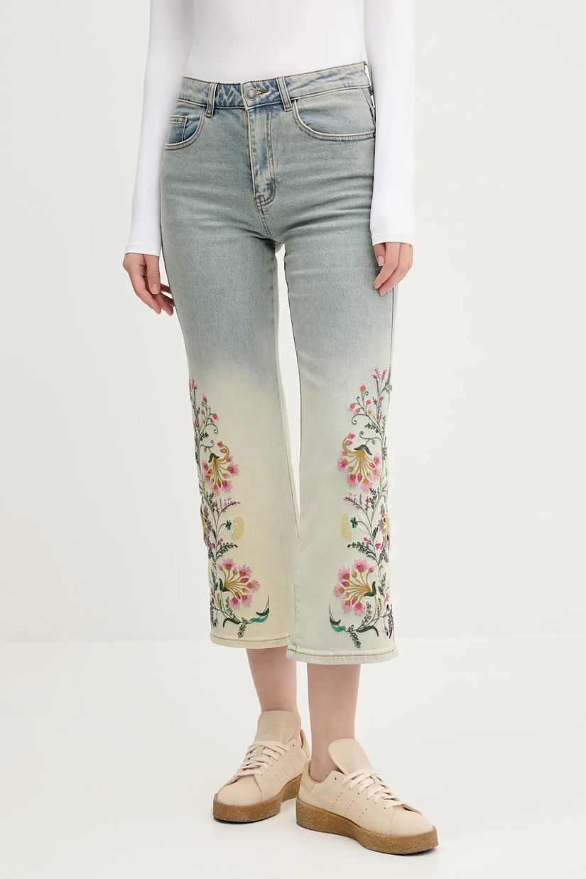Desigual jeansi TEXAS femei high waist, 25SWDD01