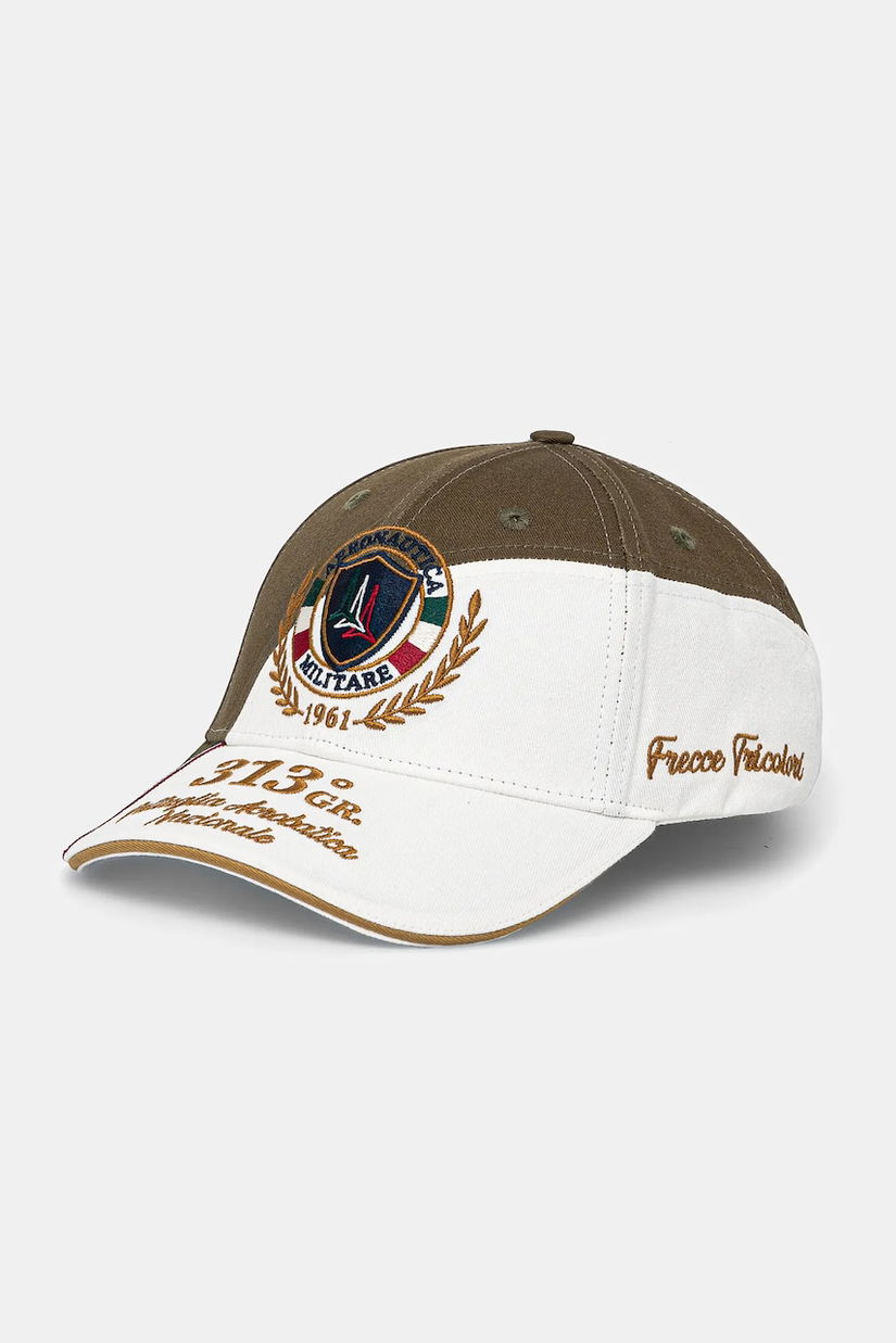 Aeronautica Militare șapcă de baseball din bumbac culoarea bej, cu imprimeu, HA1210CT3299