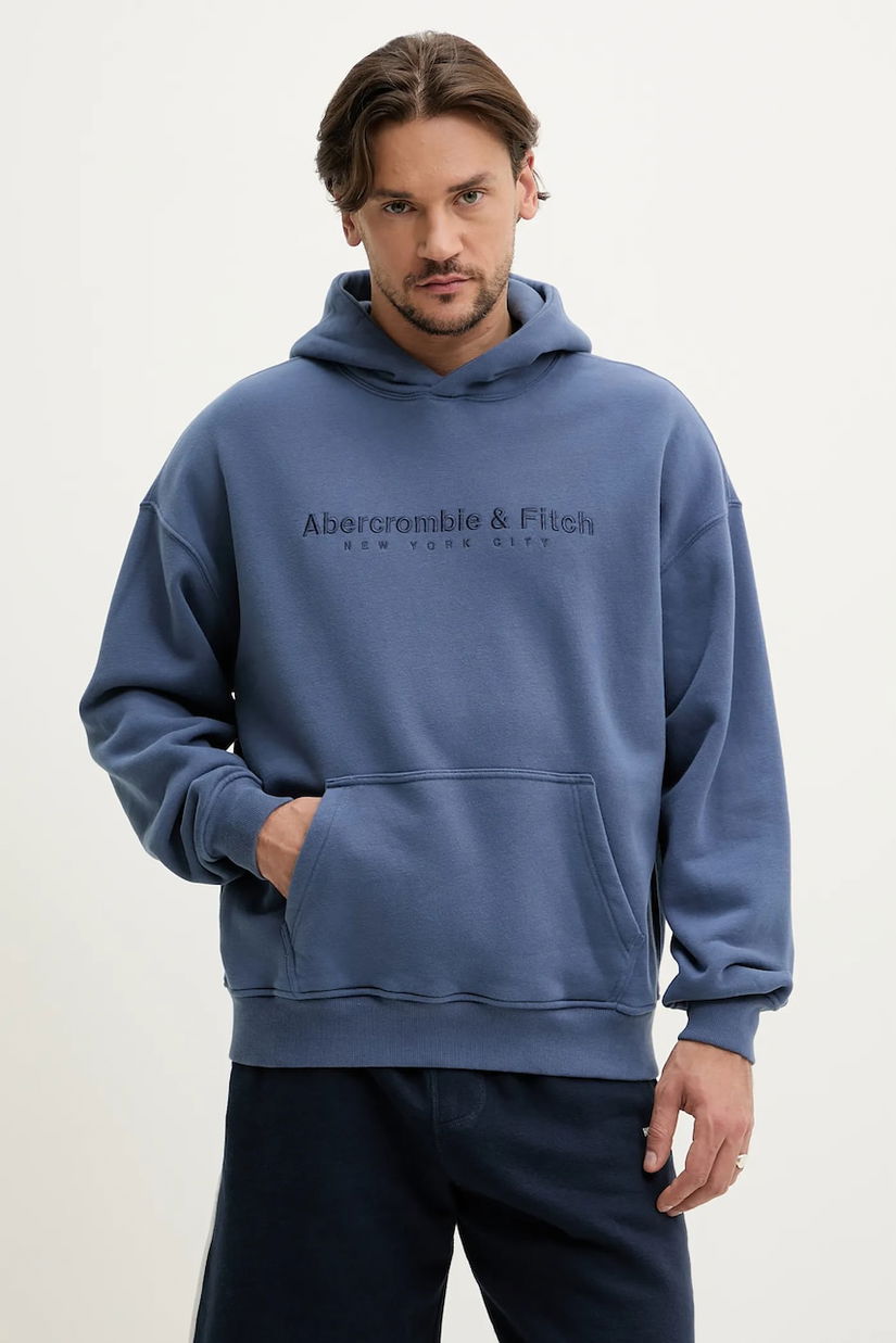 Abercrombie & Fitch bluza barbati, cu glugă, neted, KI175-5121