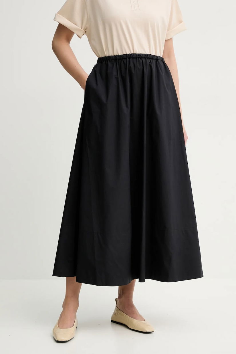 By Malene Birger fusta din bumbac PHEOBES culoarea negru, maxi, evazati, 102064