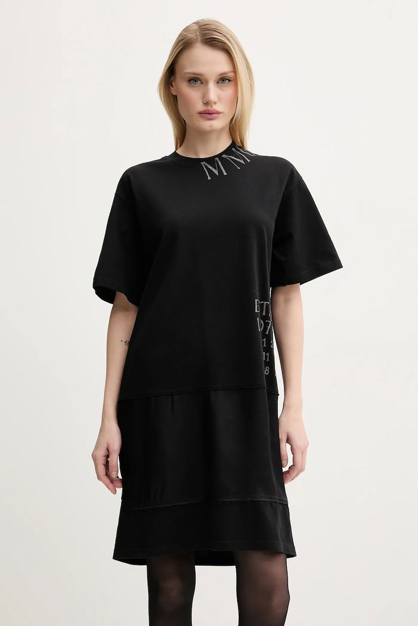 MM6 Maison Margiela rochie culoarea negru, mini, dreaptă, S52DA0058.M20050