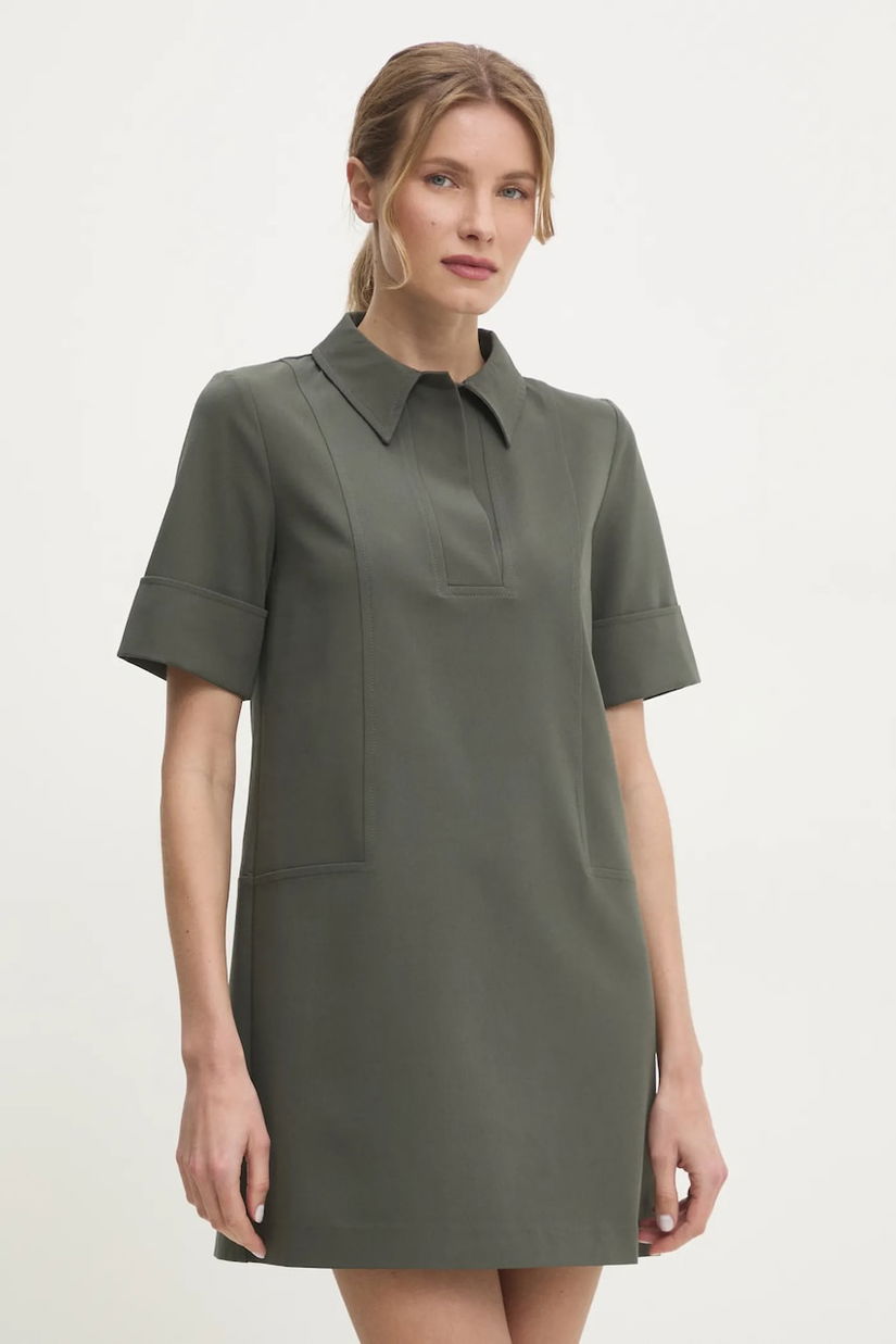 Answear Lab rochie culoarea verde, mini, evazată