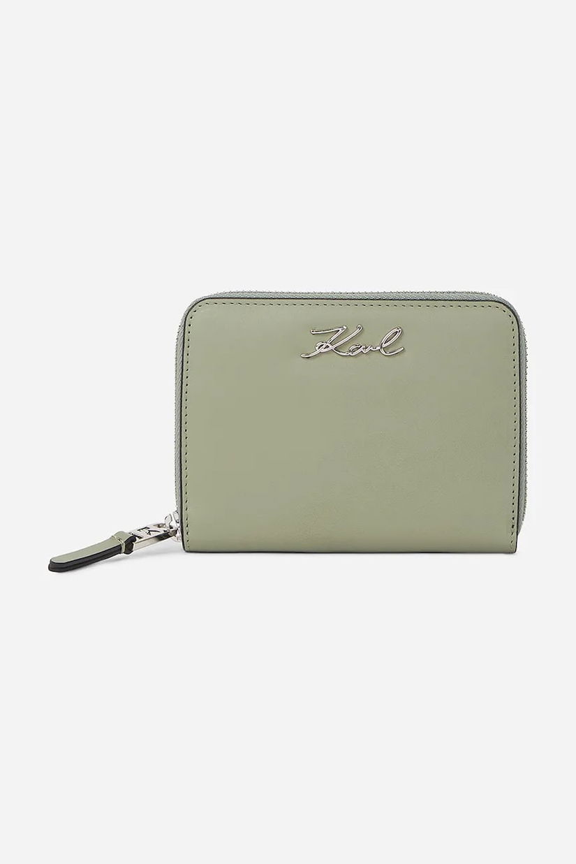 Karl Lagerfeld portofel femei, culoarea verde, A1W32105