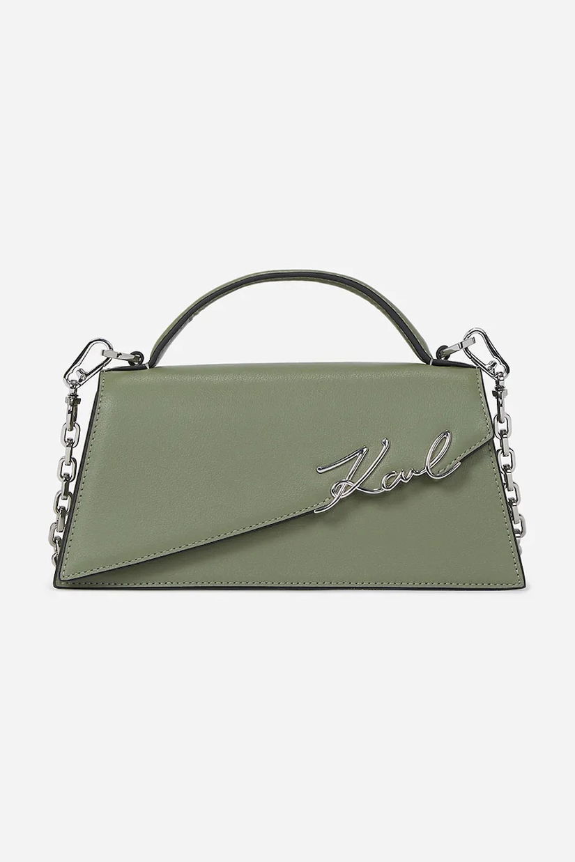 Karl Lagerfeld poseta de piele culoarea verde, A1W30458