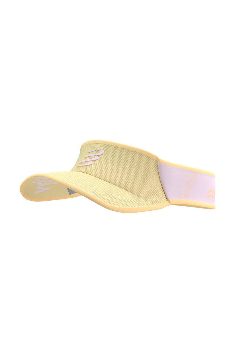 Compressport sapca cozoroc Visor Ultralight culoarea galben, cu imprimeu, XHWU3894
