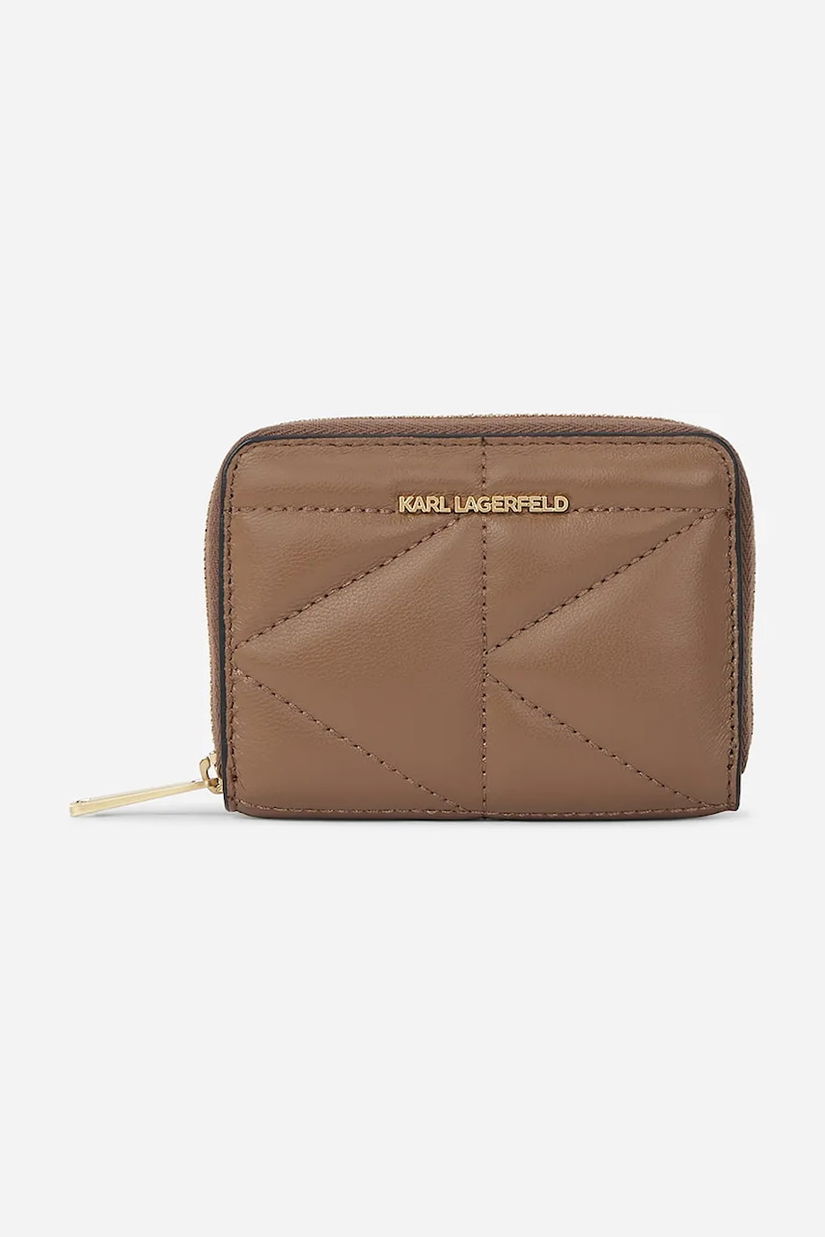 Karl Lagerfeld portofel de piele femei, culoarea maro, A1W32064