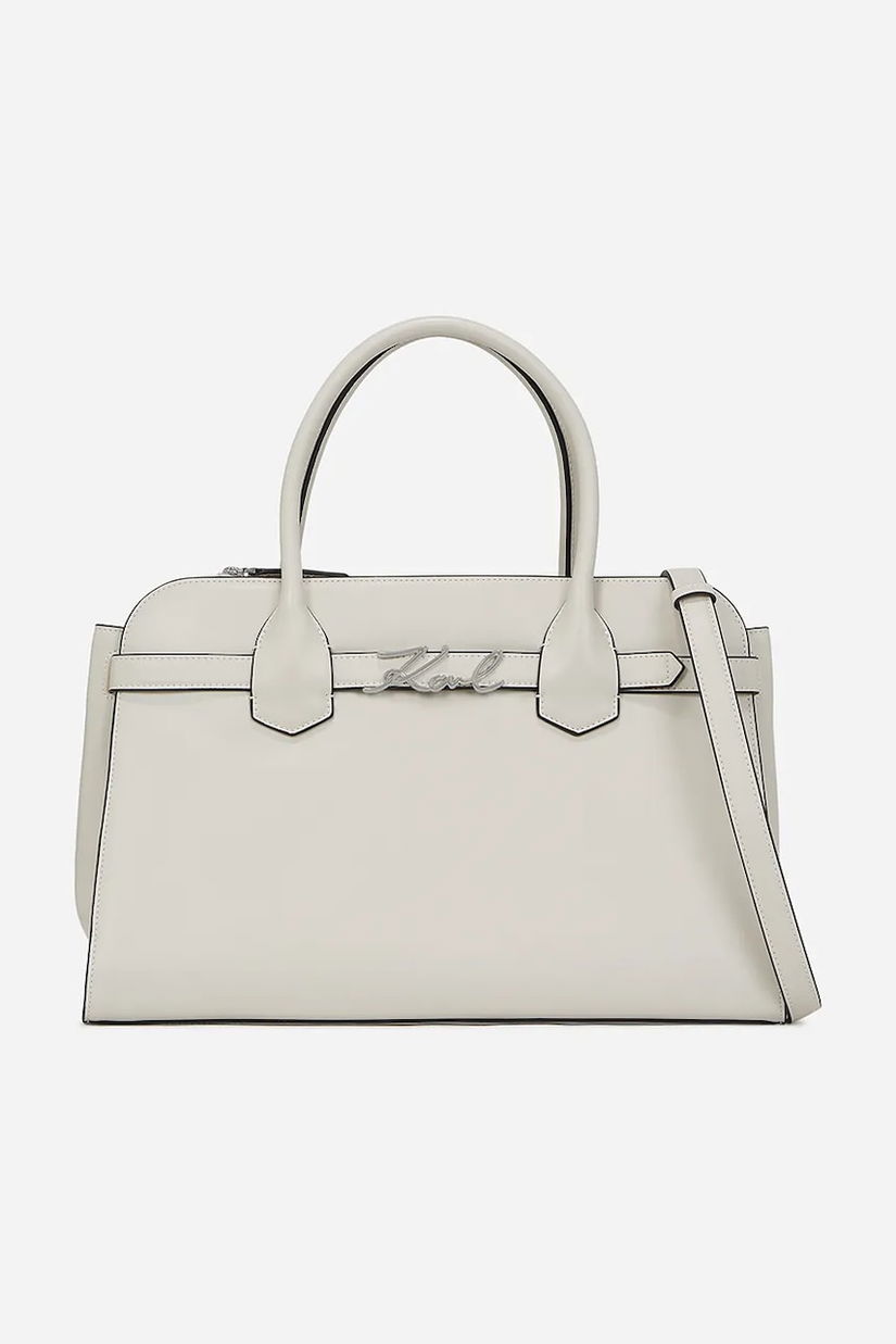 Karl Lagerfeld poseta de piele culoarea alb, A1W30148
