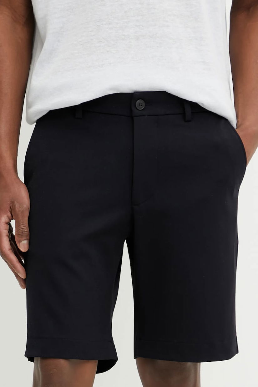 Les Deux pantaloni scurti barbati, culoarea albastru marin