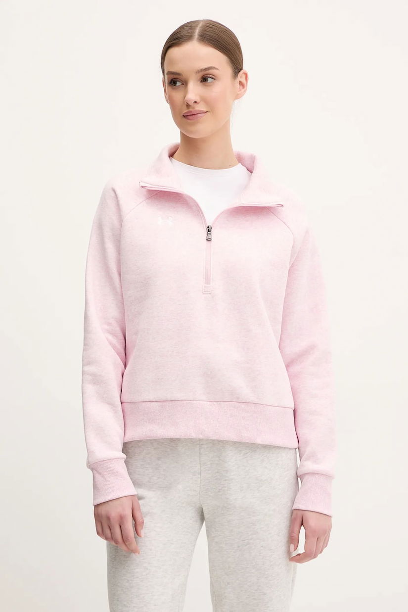 Under Armour bluza femei, culoarea roz, neted