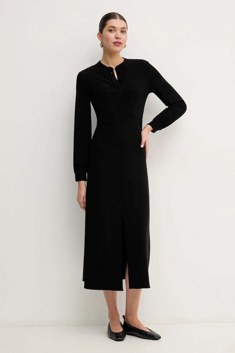 Marella rochie ALDA culoarea negru, maxi, evazată, 2513621071200