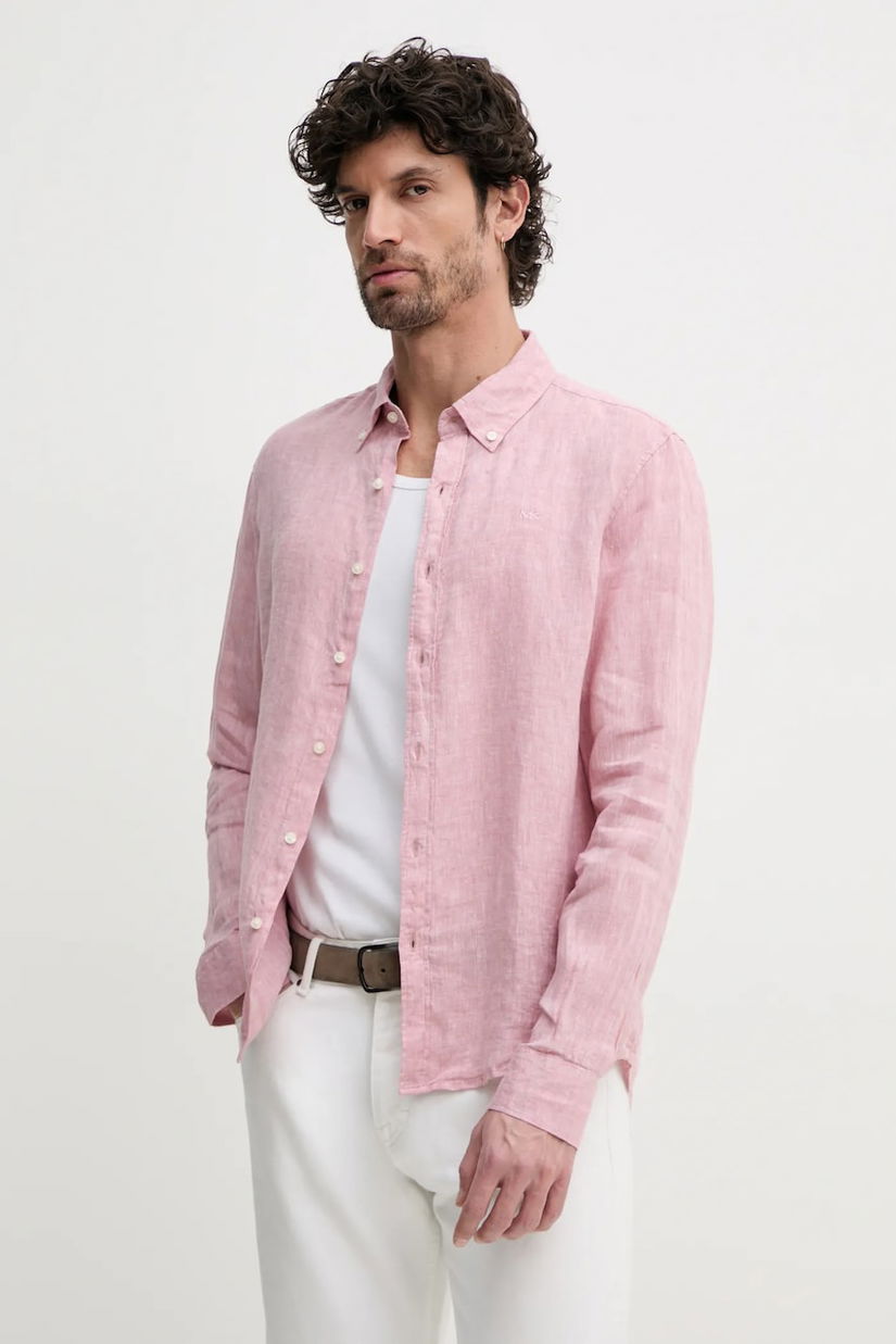 Michael Kors camasa de in culoarea roz, cu guler button-down, slim