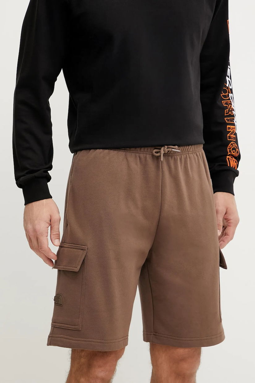 The North Face pantaloni scurti din bumbac barbati, culoarea maro, NF0A8C2Z1OI1