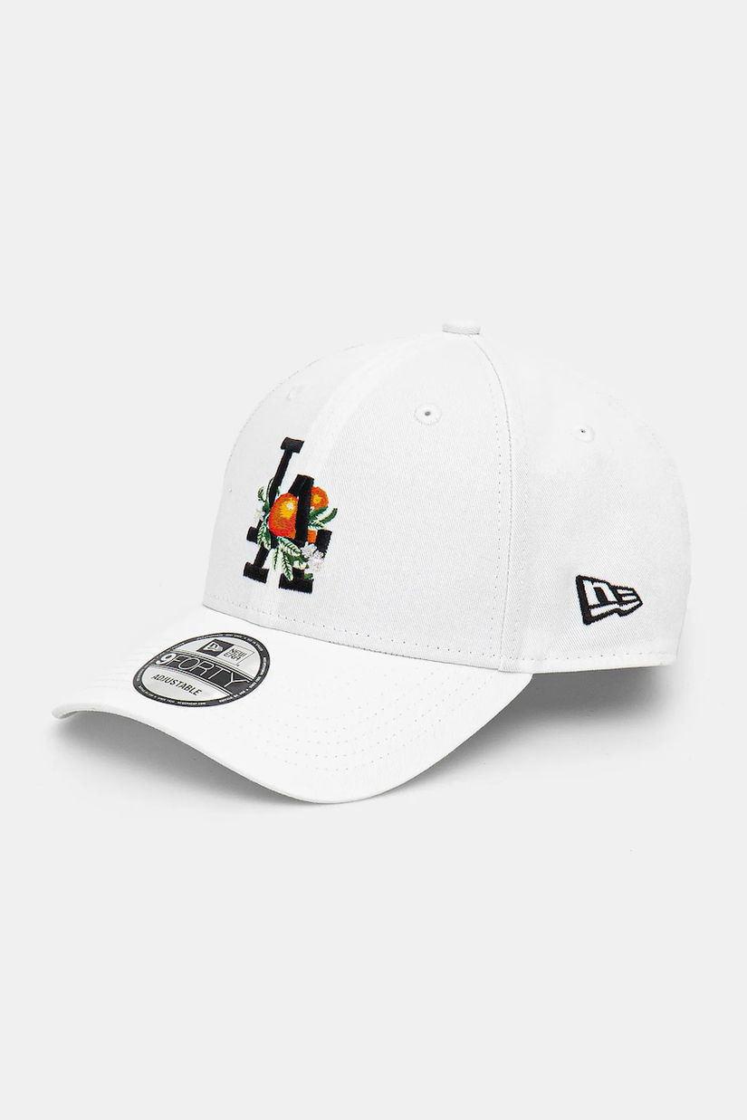 New Era șapcă de baseball din bumbac culoarea alb, neted, 60595429