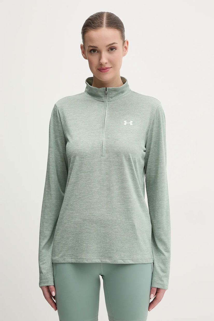 Under Armour hanorac de antrenament Tech 1 culoarea verde, modelator, 1384225