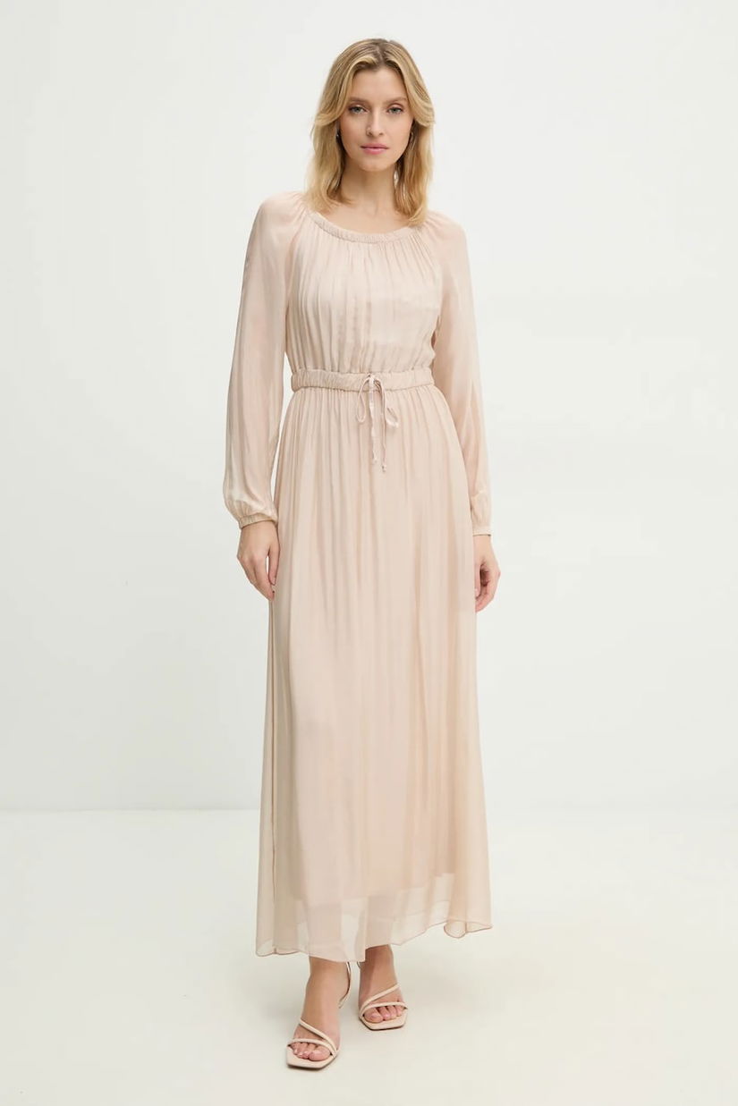 Answear Lab rochie culoarea bej, maxi, evazată