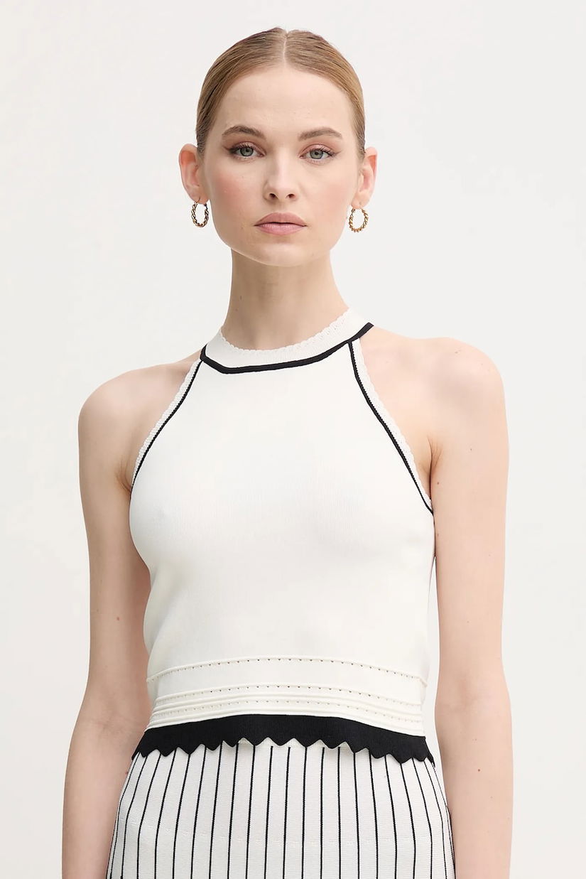Gaudi bluza femei, culoarea bej, neted, 511FD43001
