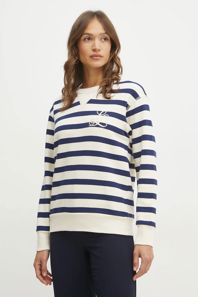 Luisa Spagnoli bluza femei, culoarea albastru marin, modelator, 541841