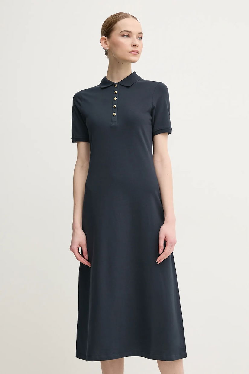 Barbour rochie Celeste culoarea bleumarin, midi, evazată, LDR0917NY73