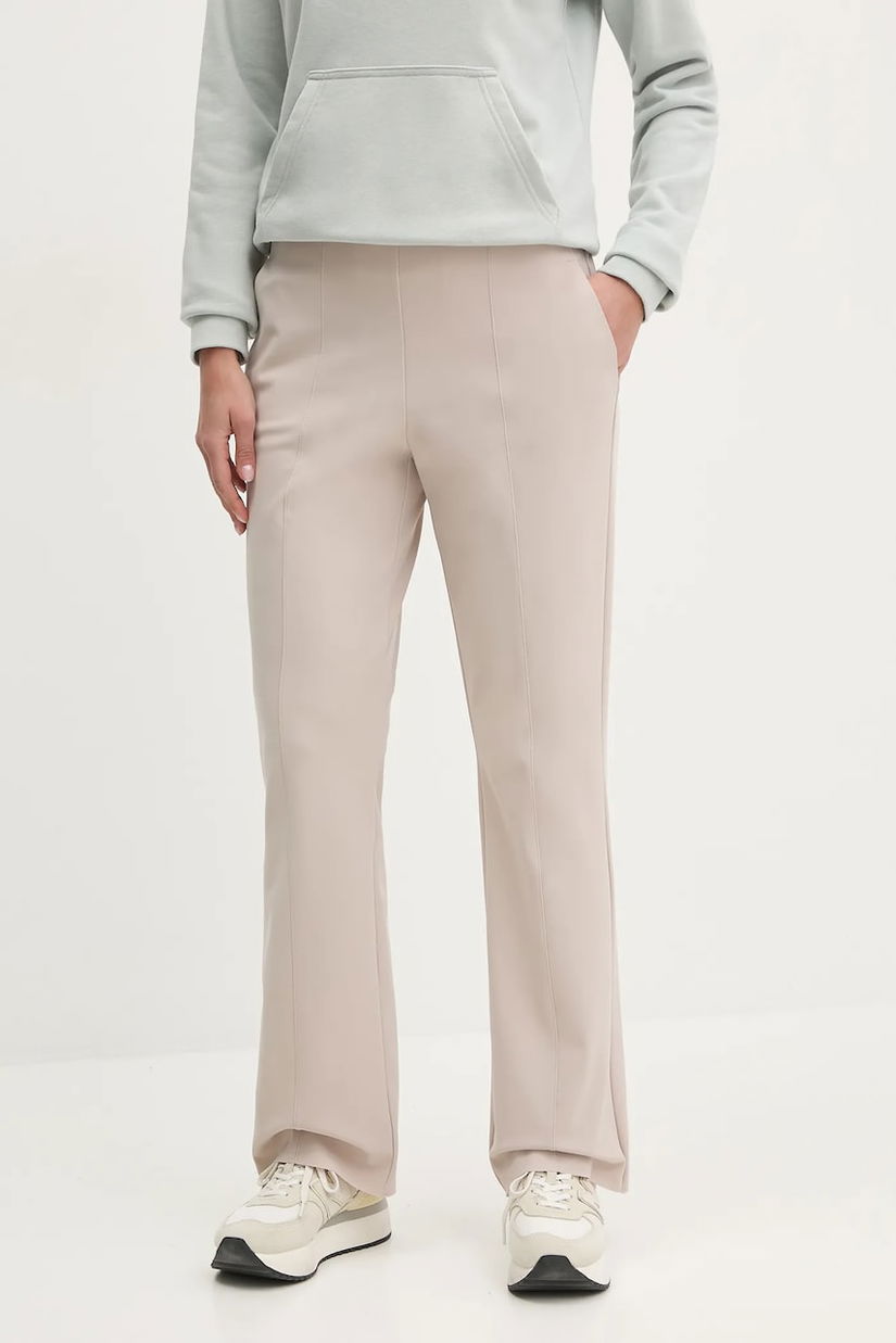 Sportalm pantaloni femei, culoarea bej, drept, high waist, 650172