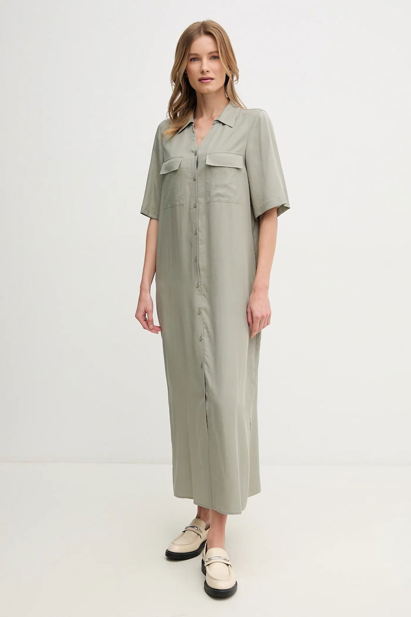 Mos Mosh rochie culoarea verde, maxi, dreaptă, 169370