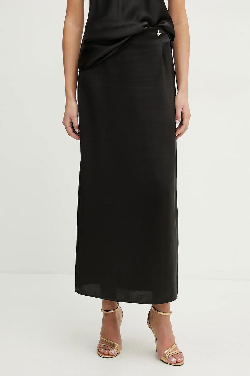 Silvian Heach fusta NESTIM culoarea negru, maxi, drept, GPP25360GO
