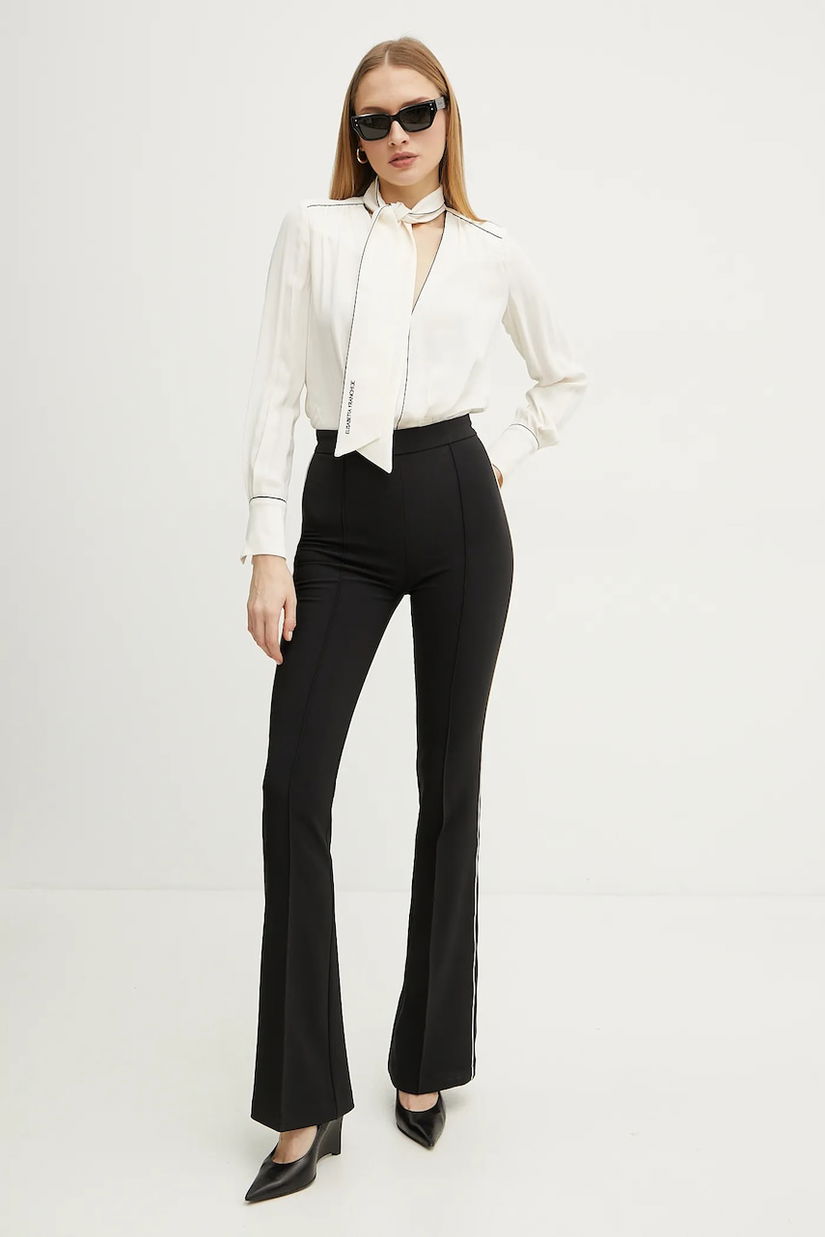 Elisabetta Franchi salopeta culoarea bej, cu decolteu legat, TU04251E2