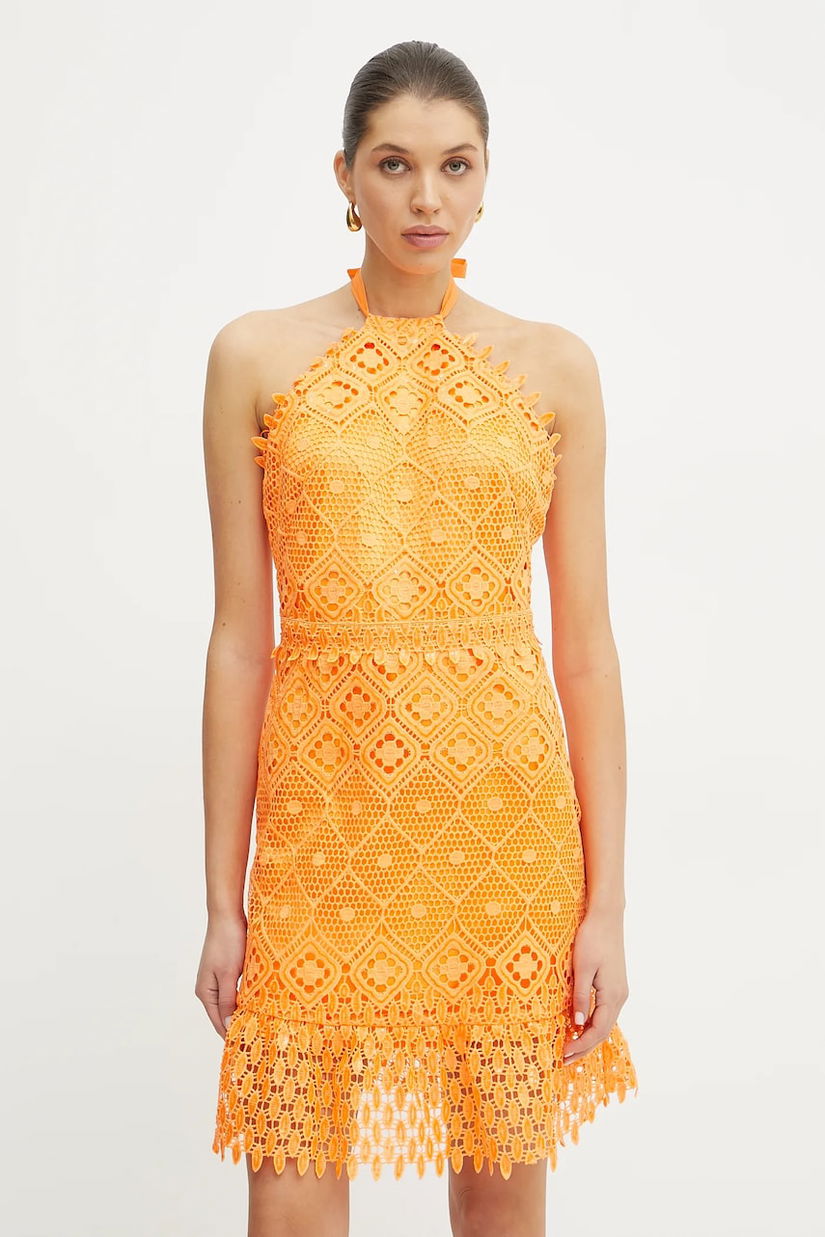 Silvian Heach rochie SAKAS culoarea portocaliu, mini, dreaptă, CVP25063VE