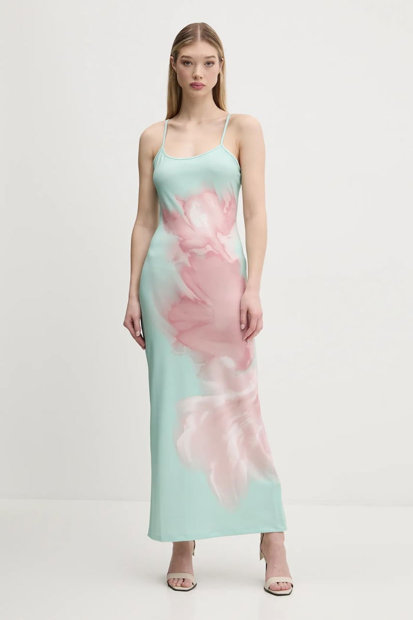 Desigual rochie LYON culoarea verde, maxi, evazată, 25SWVK44