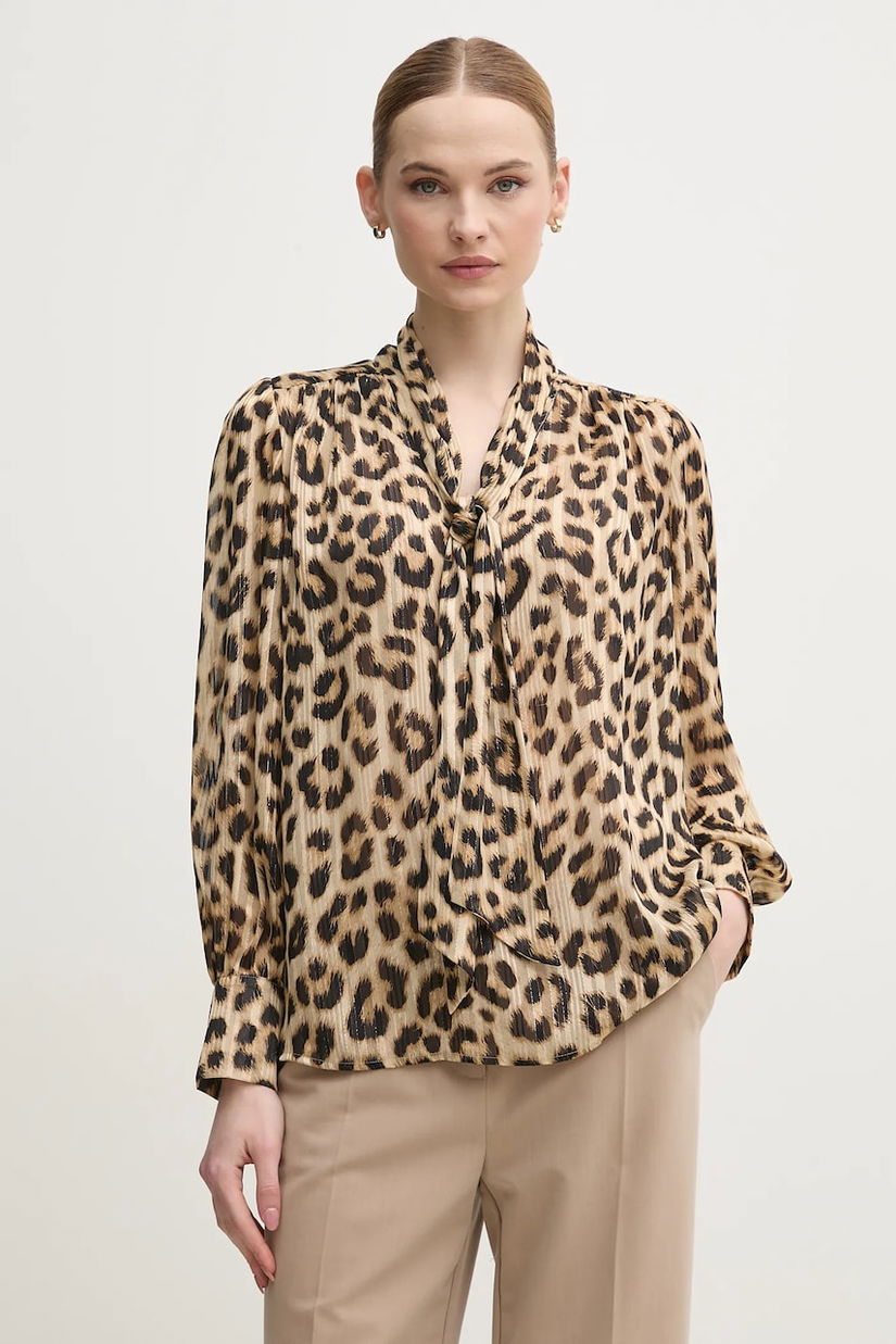 OUI bluza femei, culoarea bej, modelator, 91896