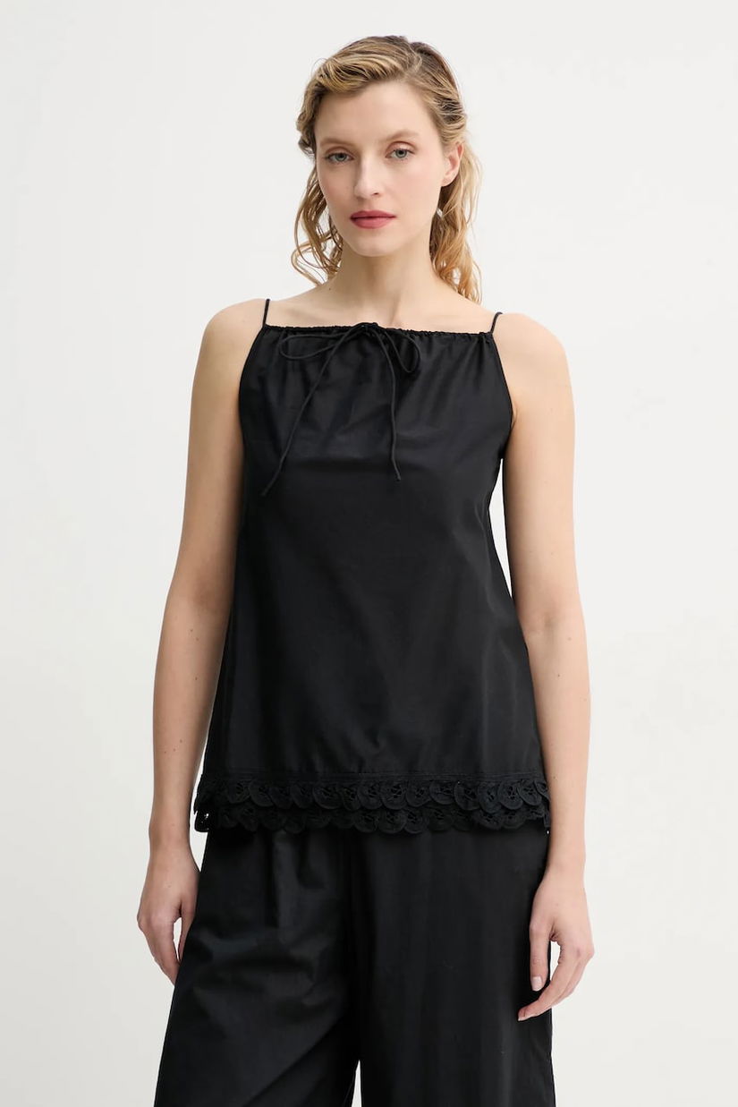 By Malene Birger hanorac de bumbac ELLE femei, culoarea negru, neted, 103096