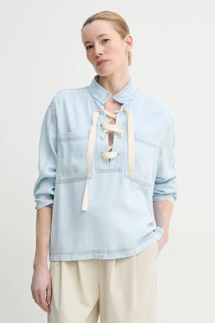 MUNTHE bluza subtire de blugi FUXALIMA femei, neted, 251100725110