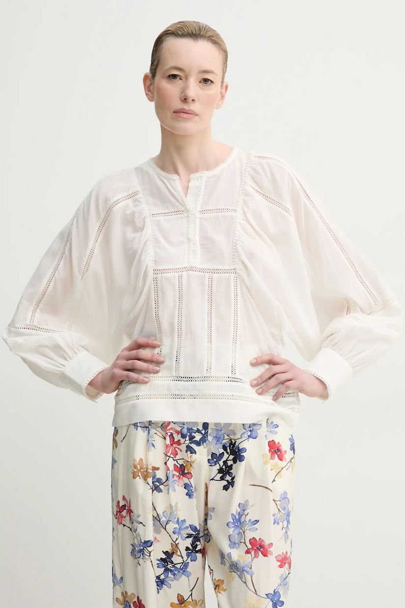 MUNTHE bluza FINETTA femei, culoarea bej, neted, 251100125129