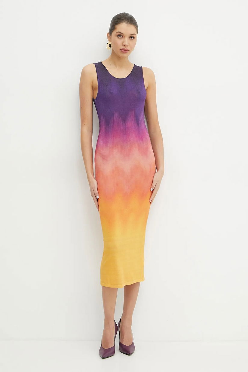 Silvian Heach rochie BUYO culoarea violet, midi, mulată, CVP25041VE