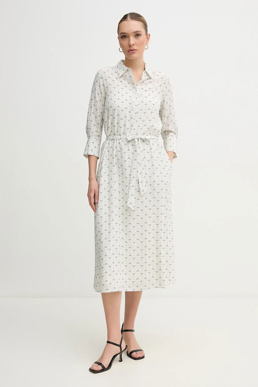 Joop! rochie culoarea alb, midi, dreaptă, 30046630