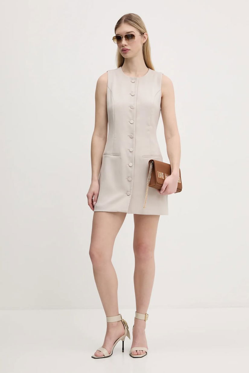 Abercrombie & Fitch rochie culoarea bej, mini, mulată, KI159-5575