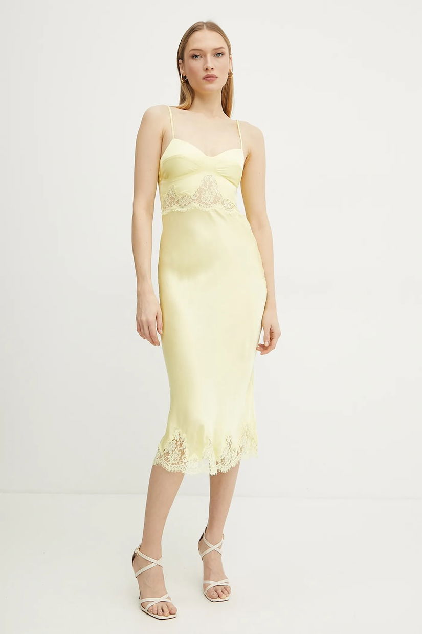 Ermanno Scervino rochie culoarea galben, maxi, evazată, 56TQ057EL1