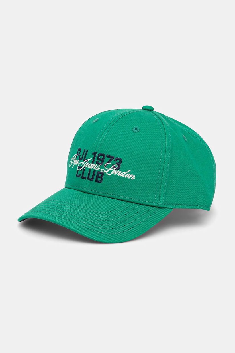 Pepe Jeans șapcă de baseball din bumbac TALBOT CAP culoarea verde, modelator, PM040570