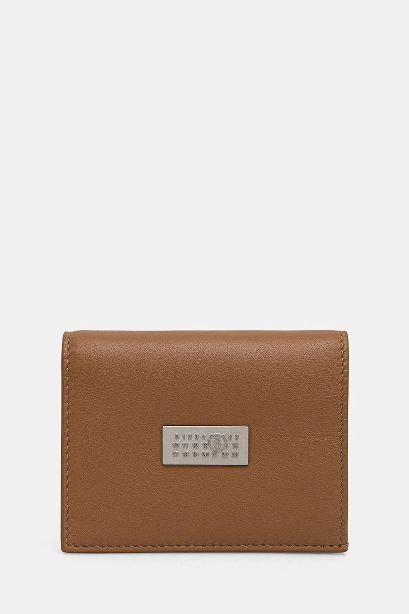 MM6 Maison Margiela portofel de piele culoarea maro, SA5UI0015.P7258