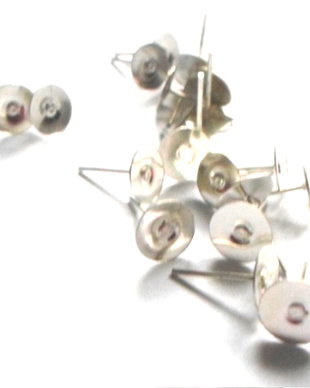 Baza cercei tip cui argintiu 4 mm