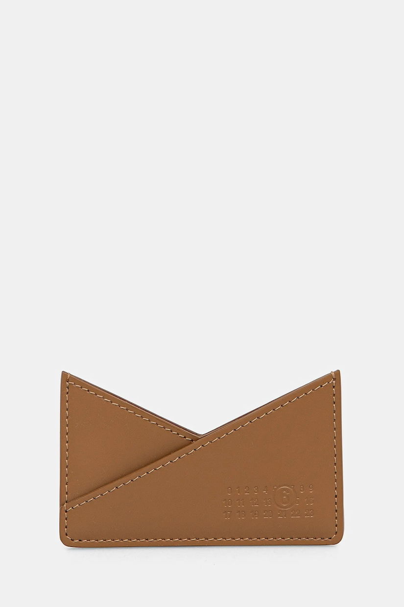 MM6 Maison Margiela carcasa din piele culoarea maro, SA6UI0014.P7183