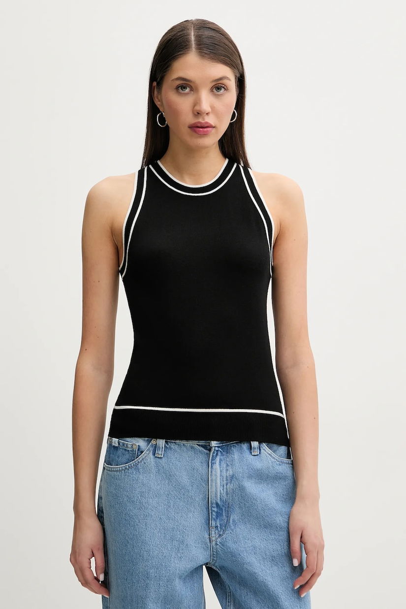 FROM FUTURE vesta de lana femei, culoarea negru, light, WTO01795
