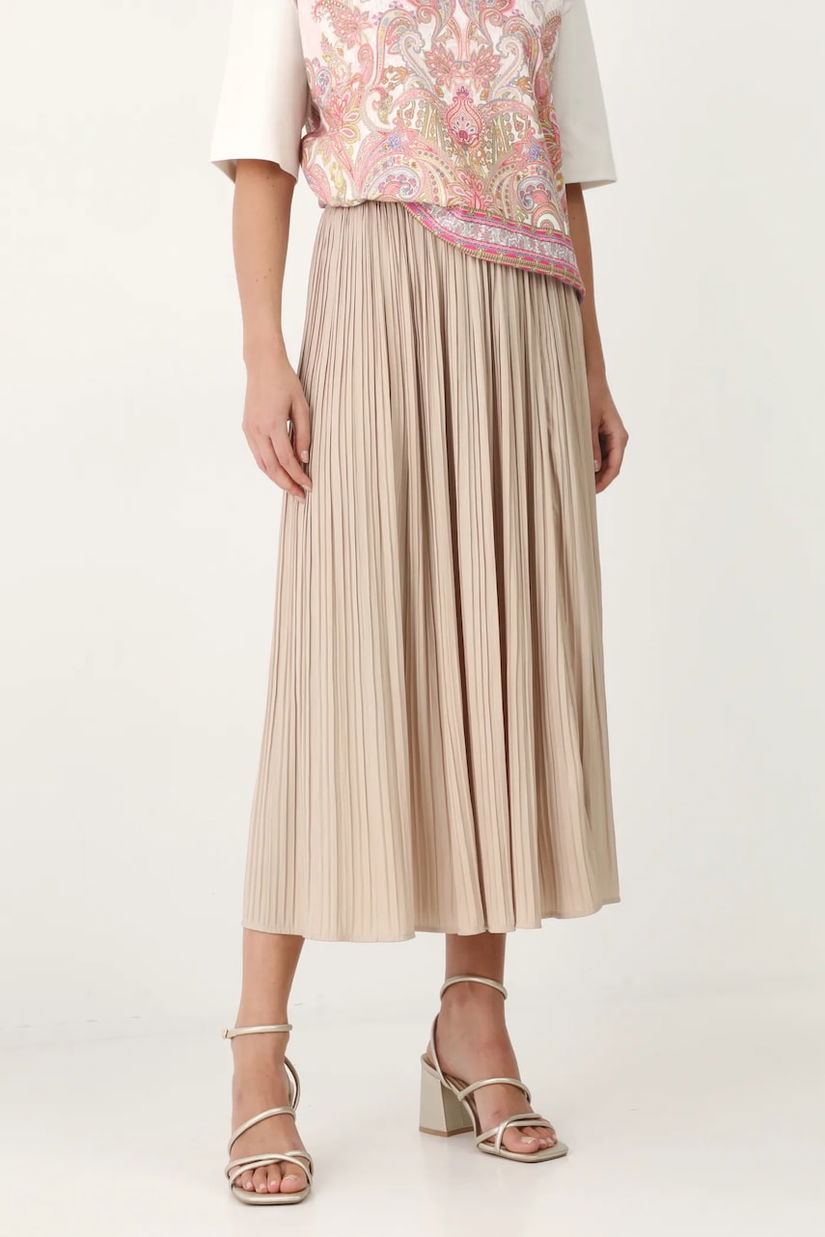 Medicine fusta culoarea bej, maxi, evazati