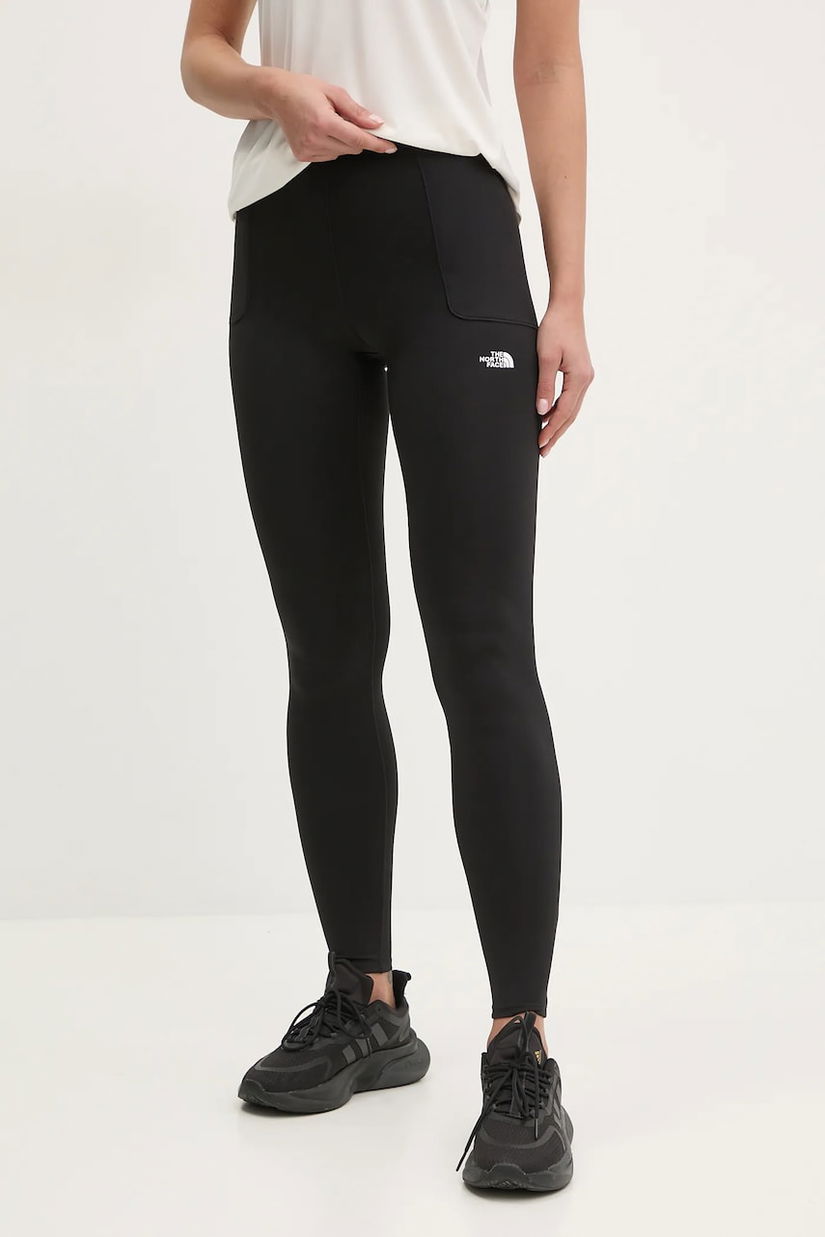 The North Face leggins sport Refina femei, culoarea negru, neted, NF0A8918JK31
